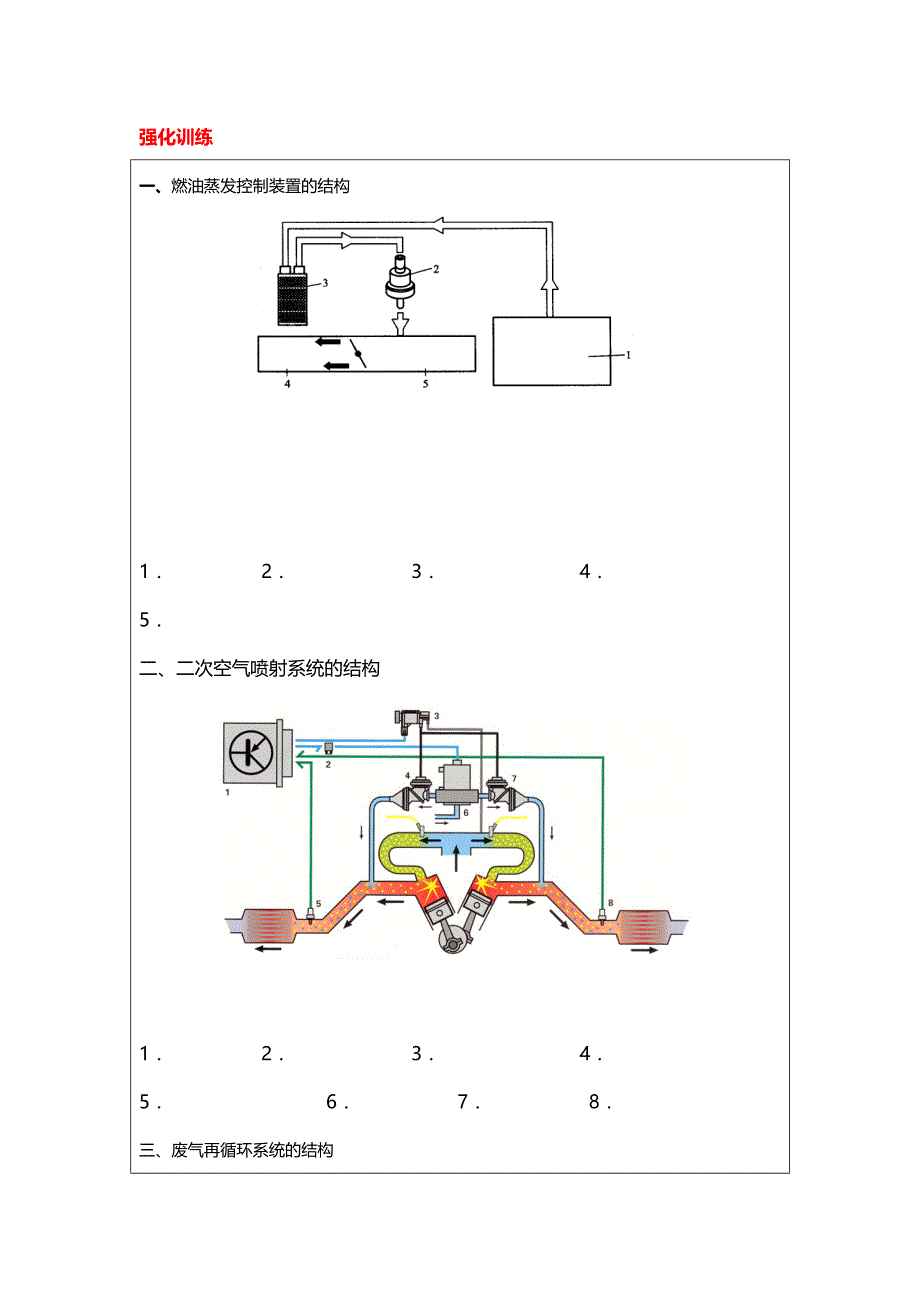 项目五（强化训练）《汽车发动机电控系统诊断与修复》_第1页