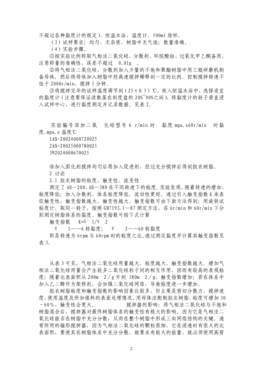 气相法二氧化硅在胶衣树脂中的性能研究_第2页