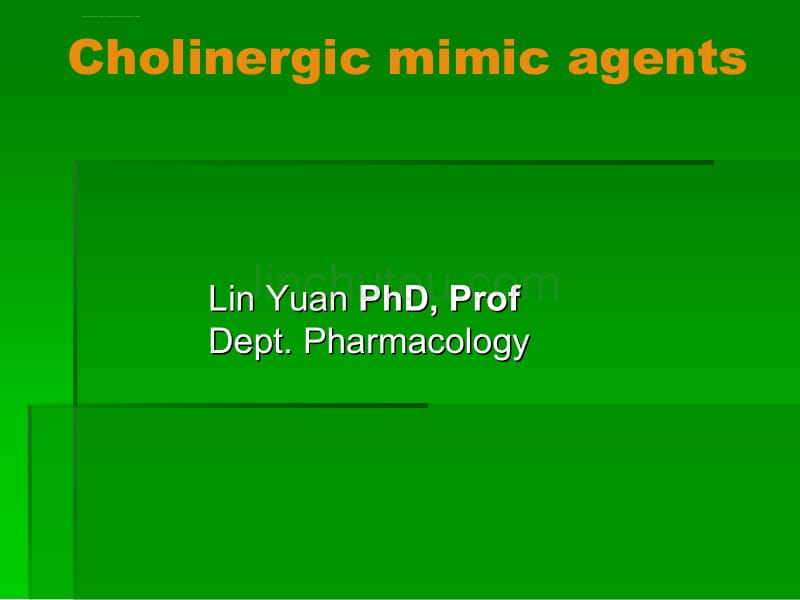 cholinergic mimic agents课件_第1页