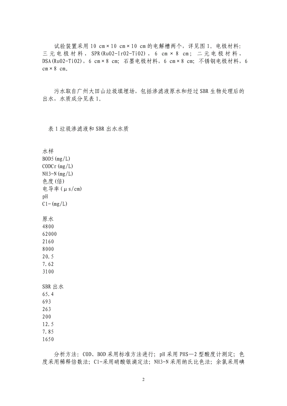 电解氧化处理垃圾渗滤液研究_第2页