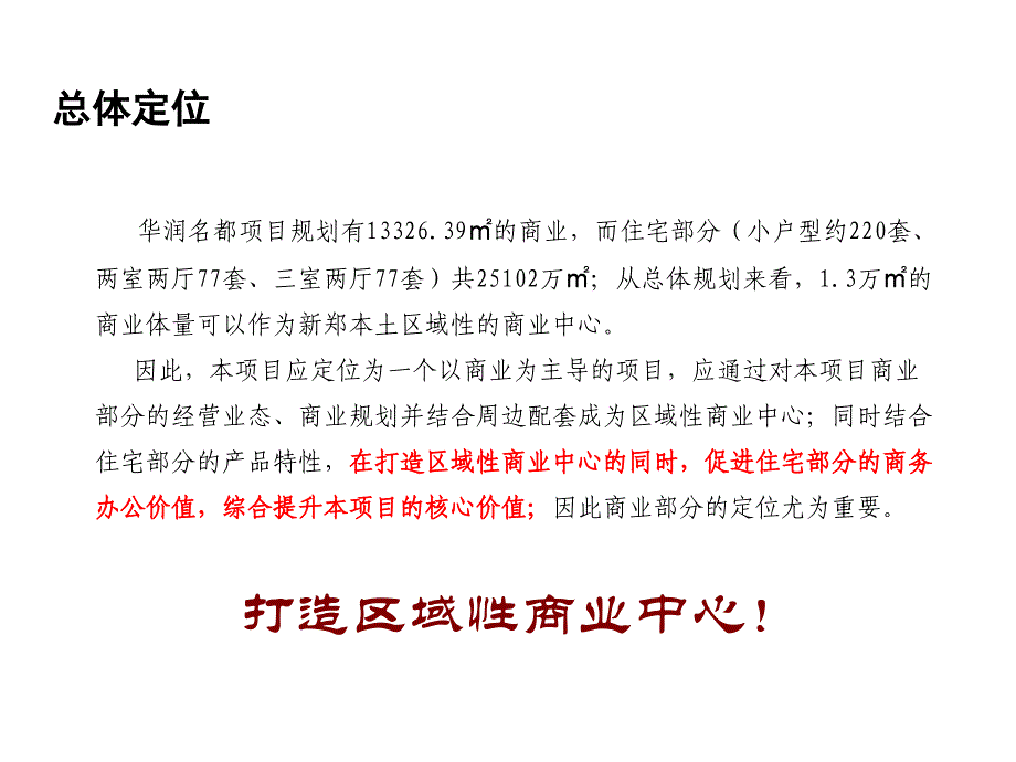 2012年河南新郑华润名都商业中心项目整体营销策略方案_第3页