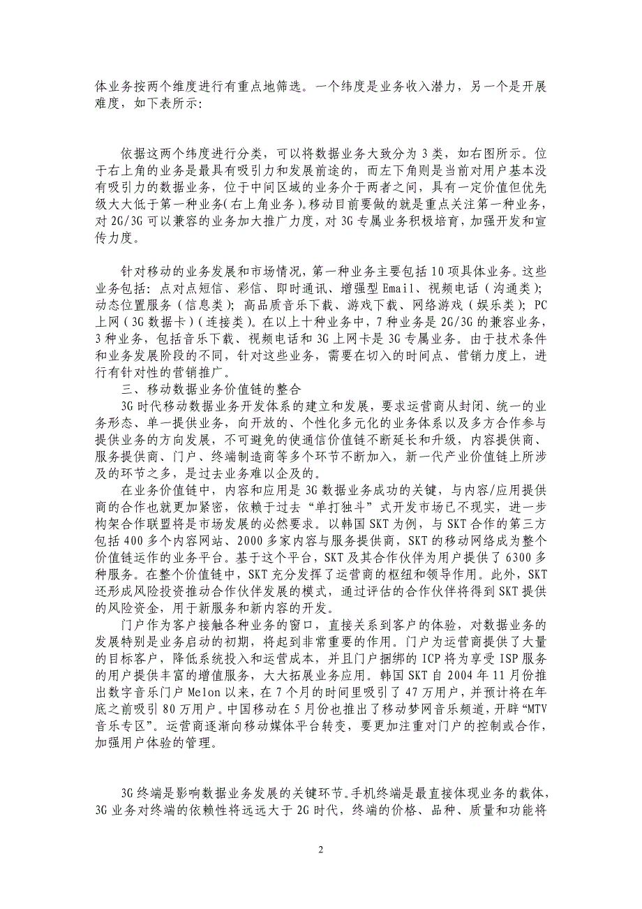 基于价值链整合的３Ｇ数据业务商业模式研究_第2页