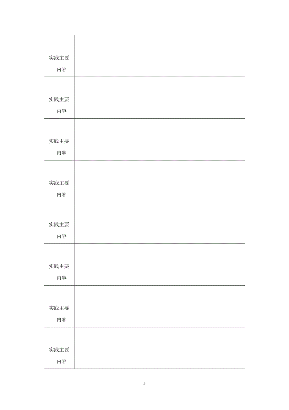 专业教师到一线实践系列表实践进修申请表实践进修日志实践进修考核表_第3页