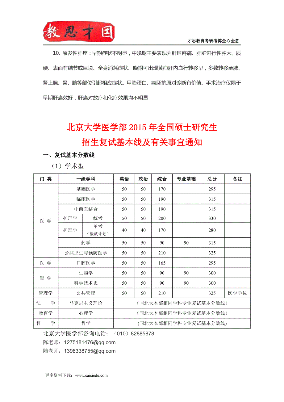 北京大学医学部306西医综合考研内科学部分重点内容串讲(二)_第4页