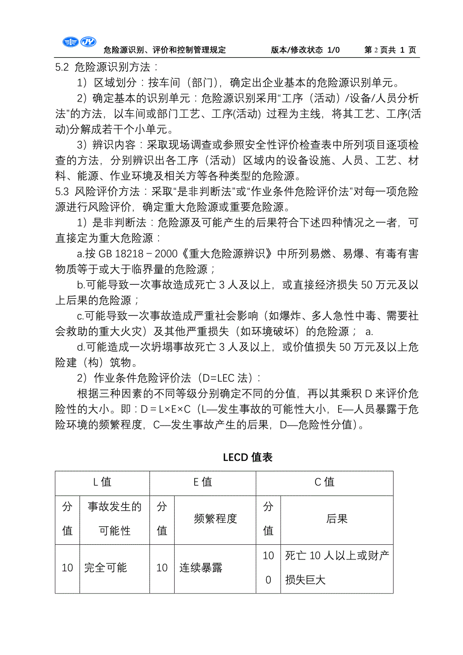 危险源识别、评价和控制管理制度_第3页