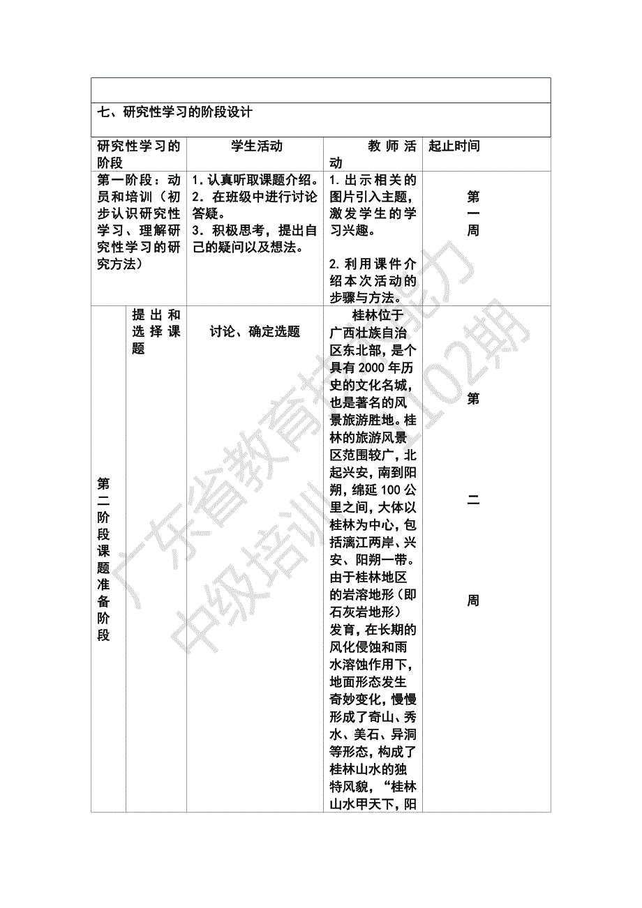 《研究性学习设计方案模板》作业（四年级语文）_第3页