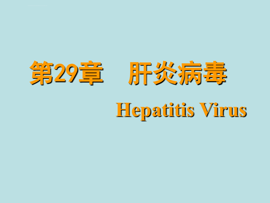 第29章肝炎病毒课件_第1页
