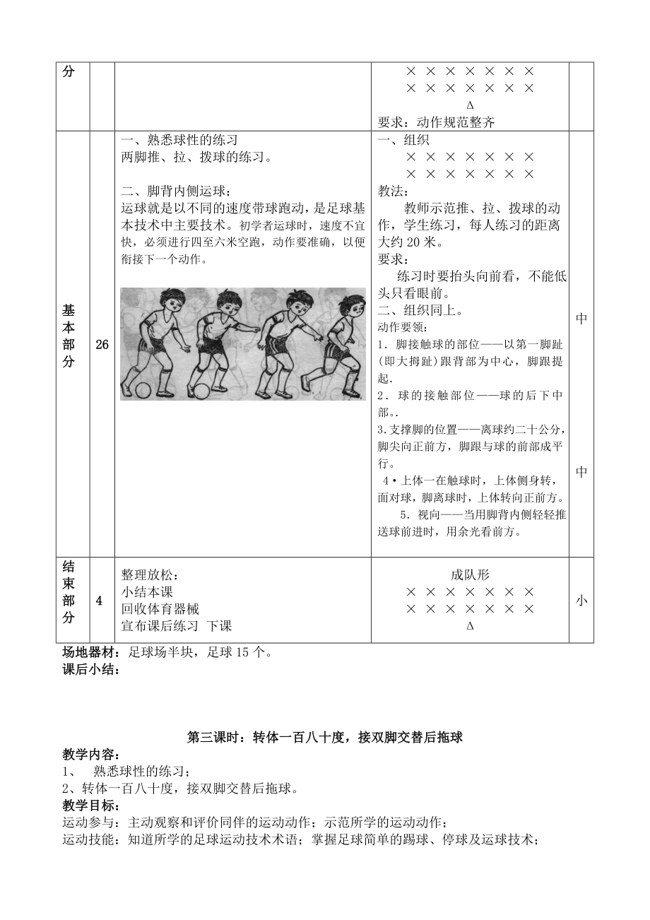 小学足球系统训练教案_第3页