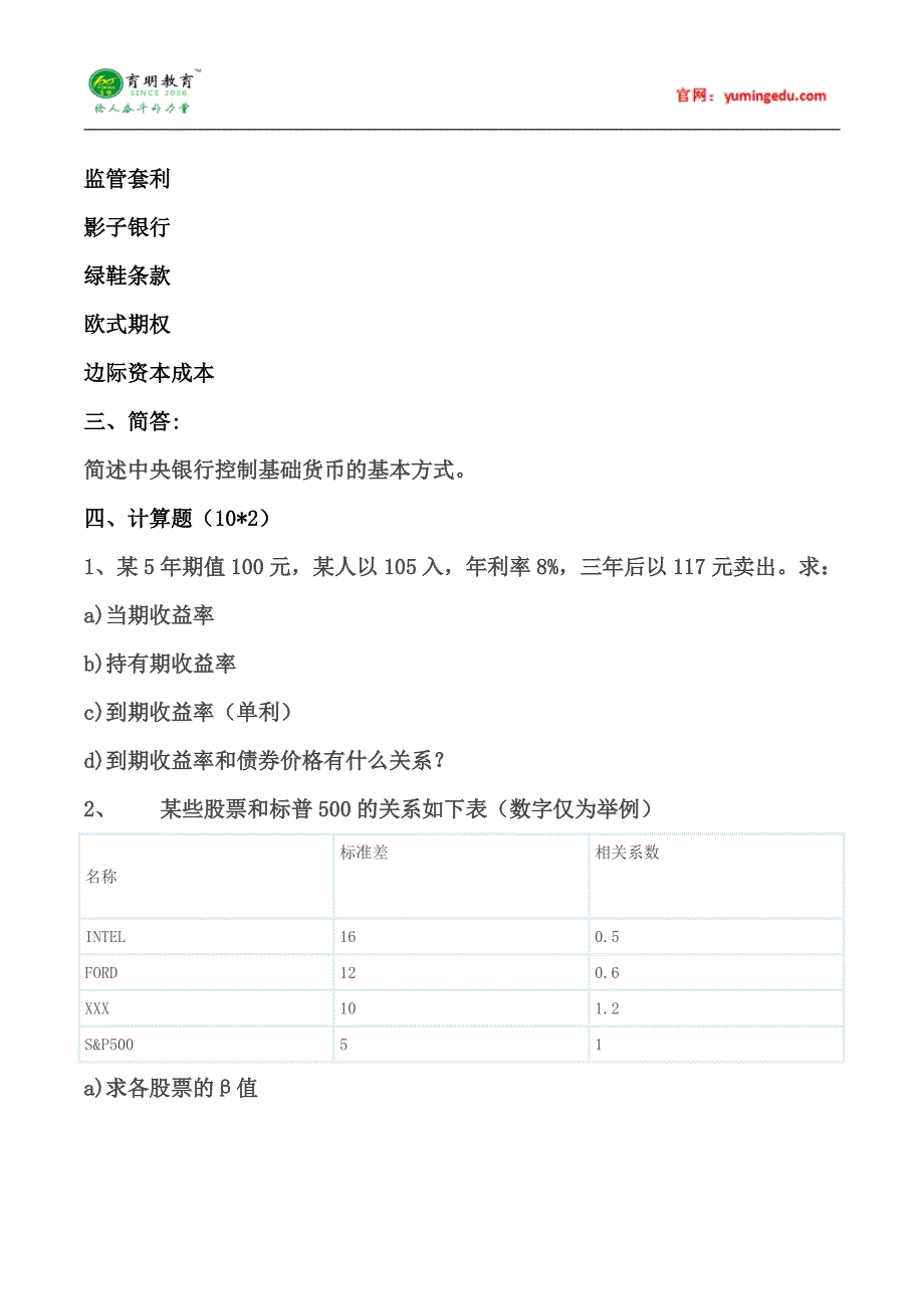 2015年贸大金融硕士考研真题经验大放送 (47)_第4页