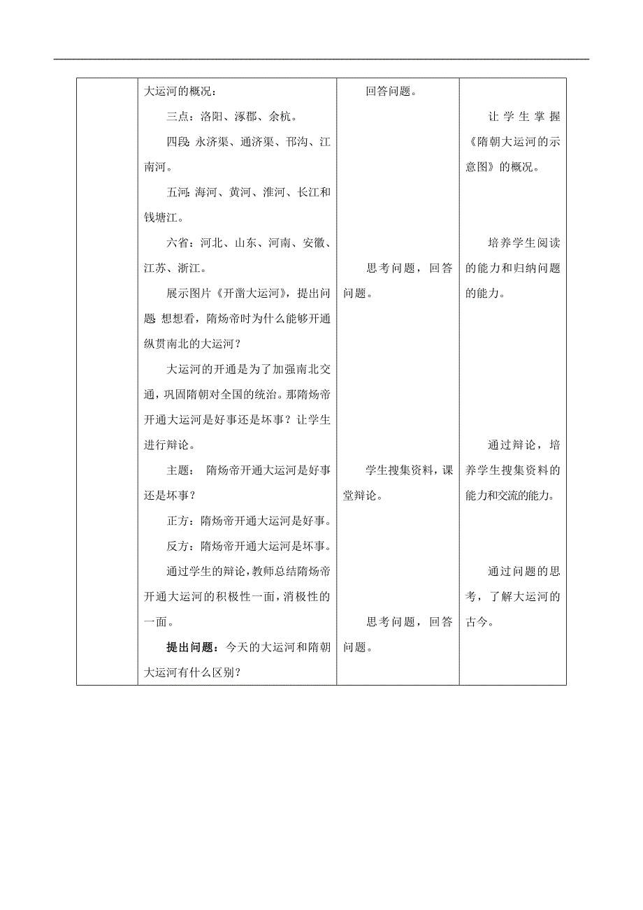 部编人教版七年级下册历史第1课 隋朝的统一与灭亡教案_第4页