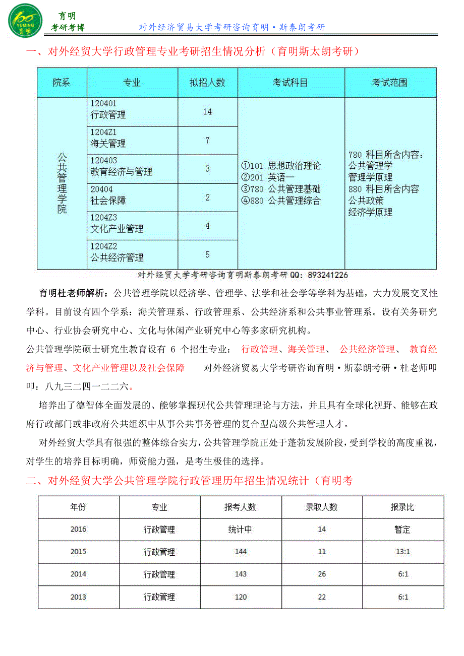 2017年对外经济贸易大学行政管理考研真题解析、参考书解析、辅导笔记、老师讲义_第2页