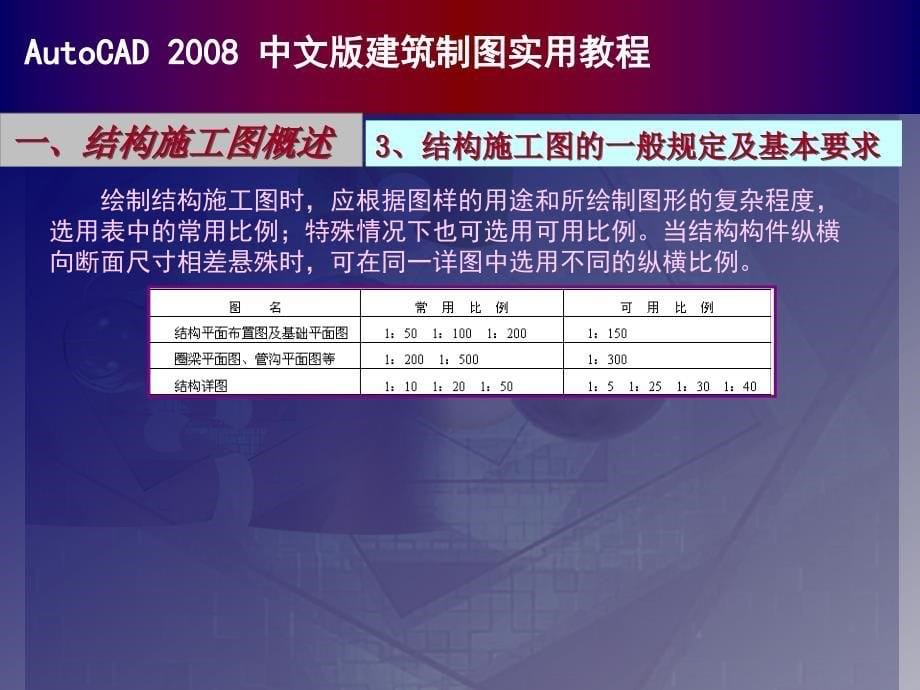 autocad中文建筑制图实用教程结构平面图的绘制_第5页