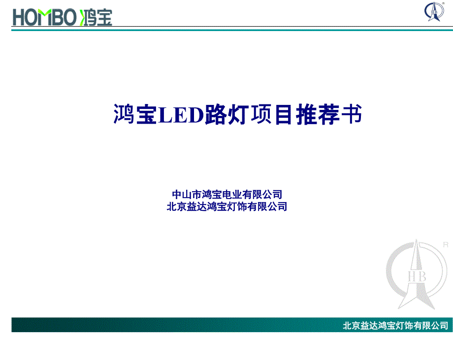 鸿宝led路灯项目推广定稿_第1页