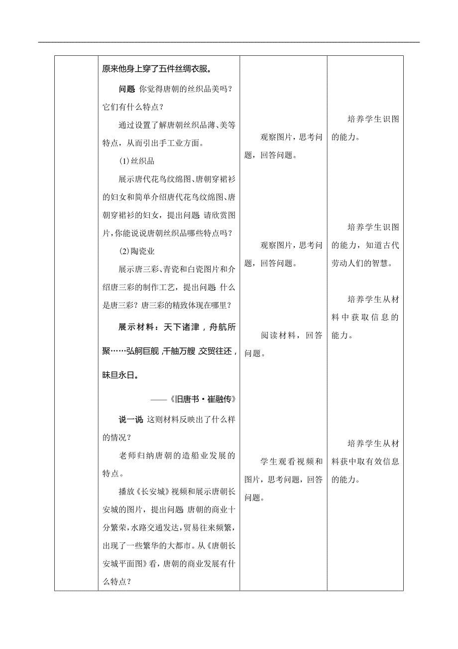 部编人教版七年级下册历史第3课 盛唐气象教案_第3页