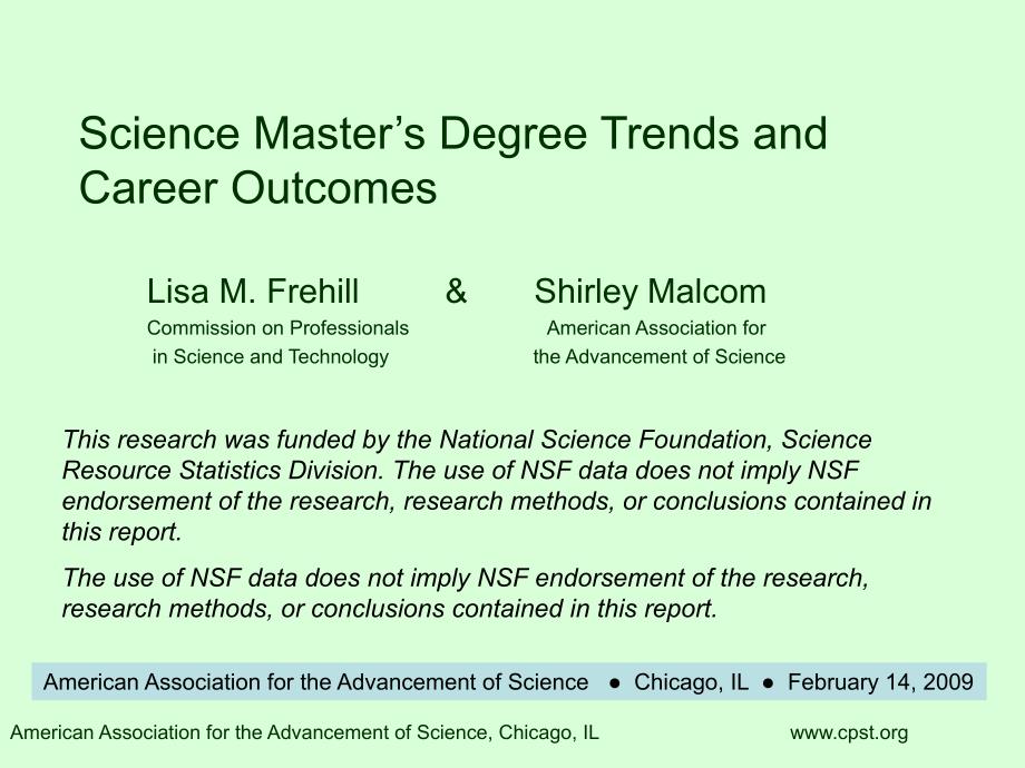 Science Master’s Degree Trends and Career Outcomes_第1页