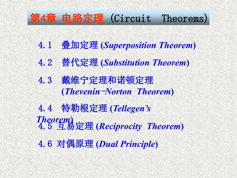 物理电学课件- 04 电路定理_第1页