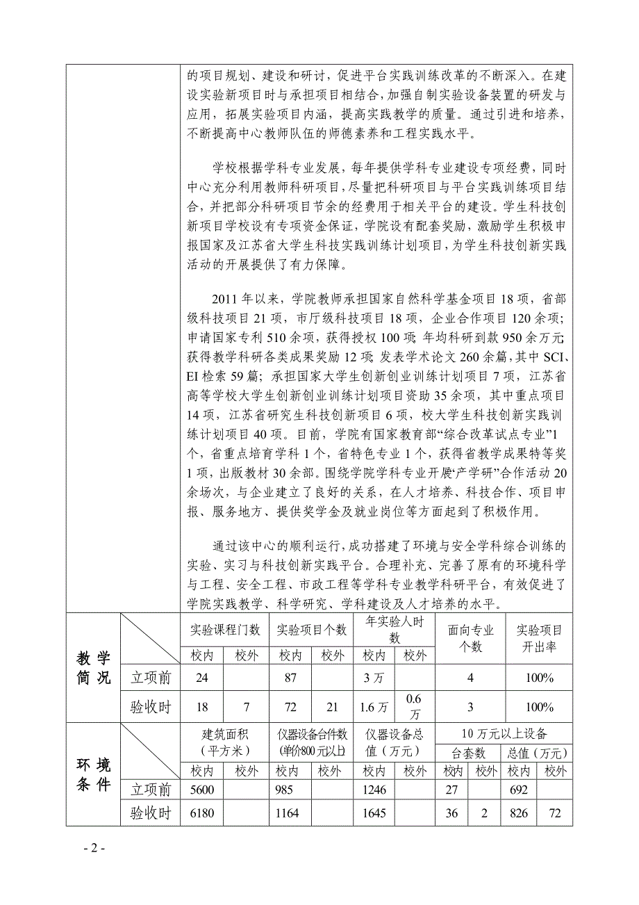 环境与安全学科综合训练中心验收申请表(印刷终稿)_第4页