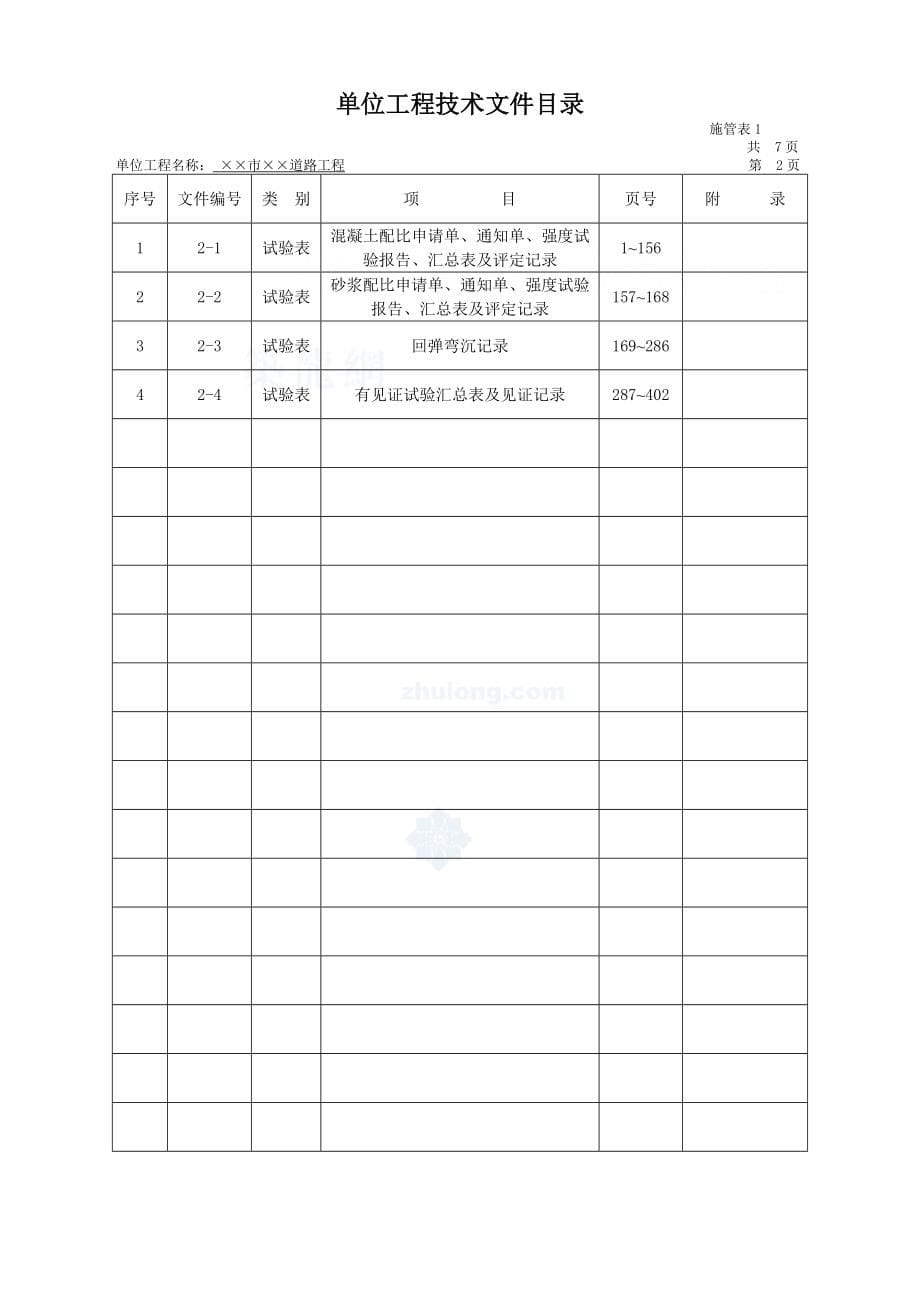 一整套市政工程资料填写范例_第5页