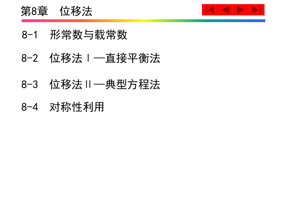 [大学物理]第8章  位移法--至诚_第1页