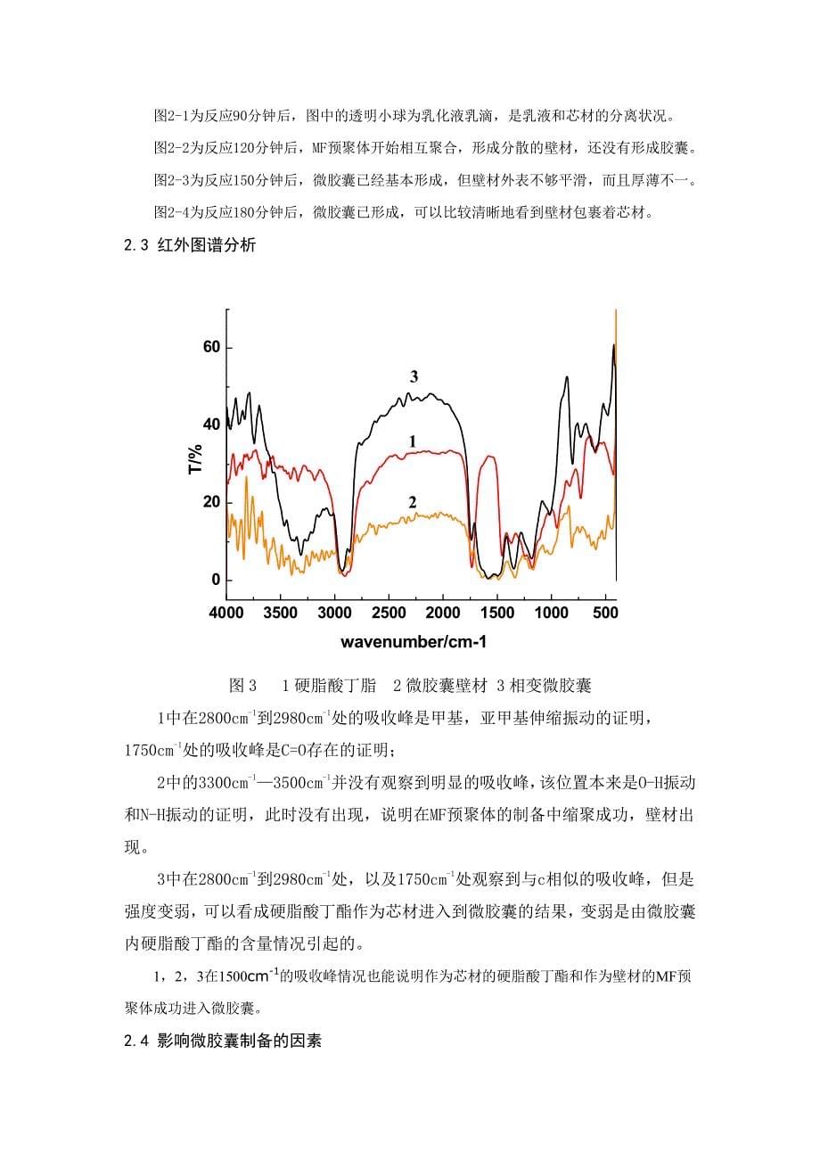 原位聚合法制备相变储能微胶囊_第5页