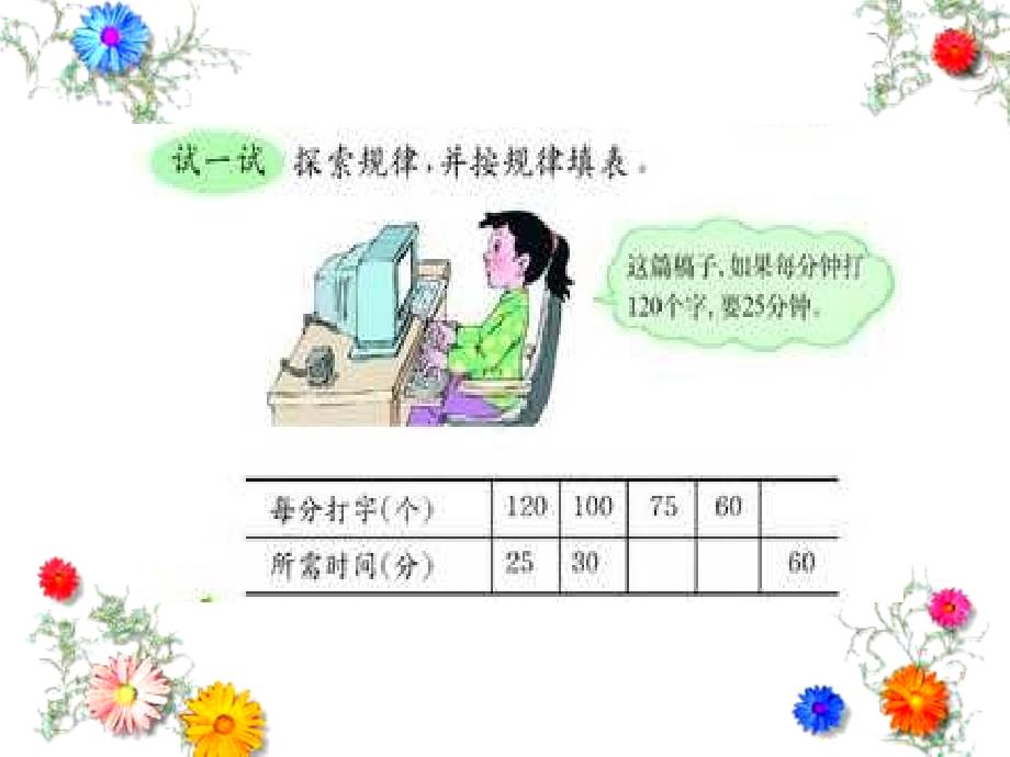 反比例（北师大版小学第十二册） [精品课件]_第4页