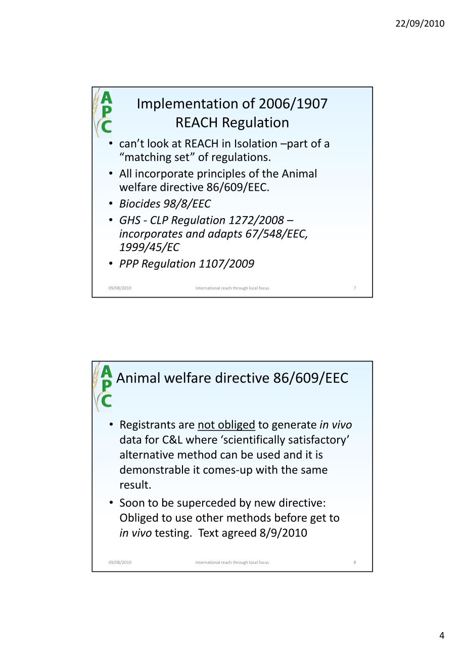 Presentation REACH ‐ Implementation,Application & Impact_第4页