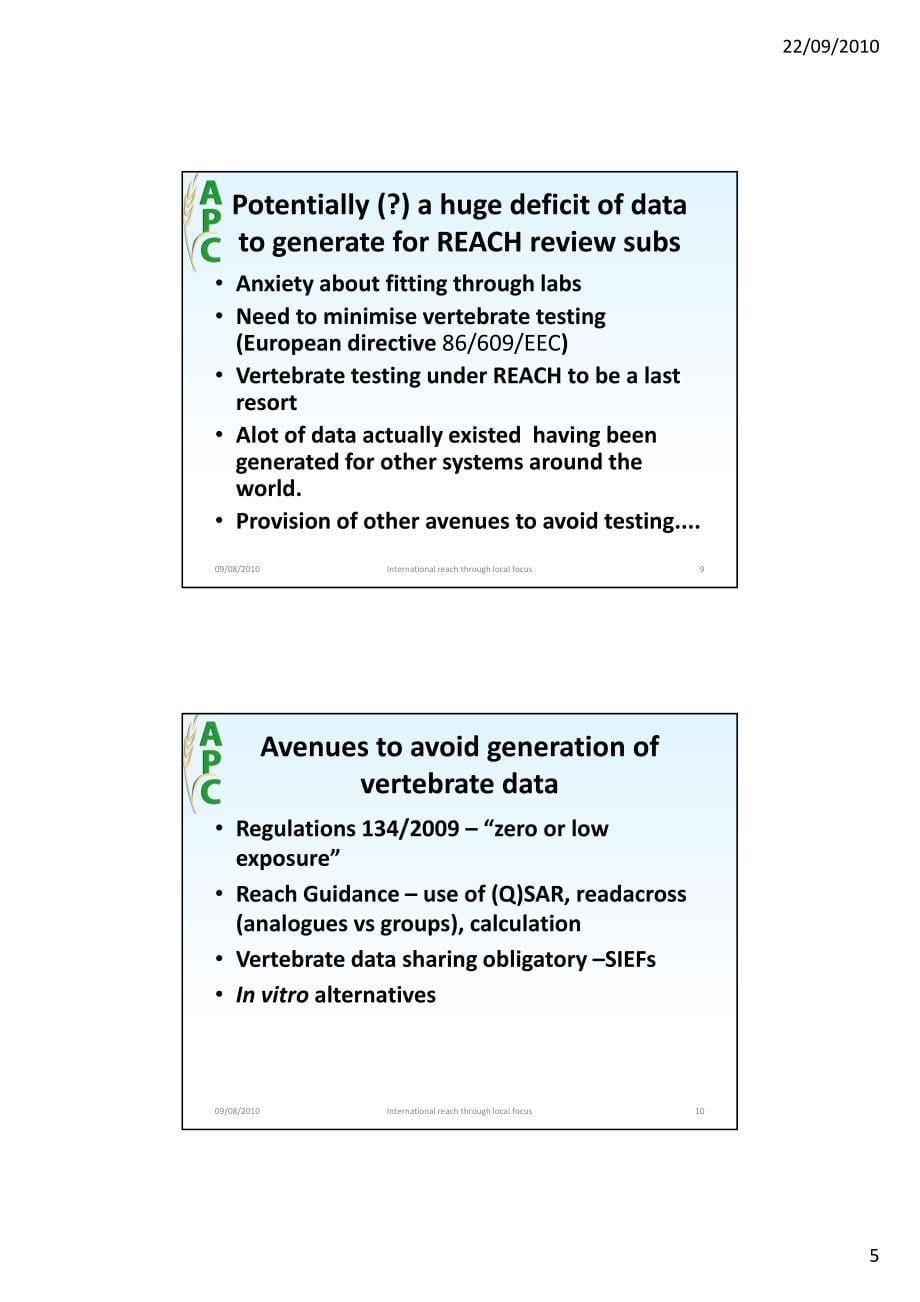 Presentation REACH ‐ Implementation,Application & Impact_第5页