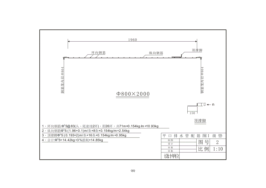 平口排水管钢筋设计配筋图_第3页