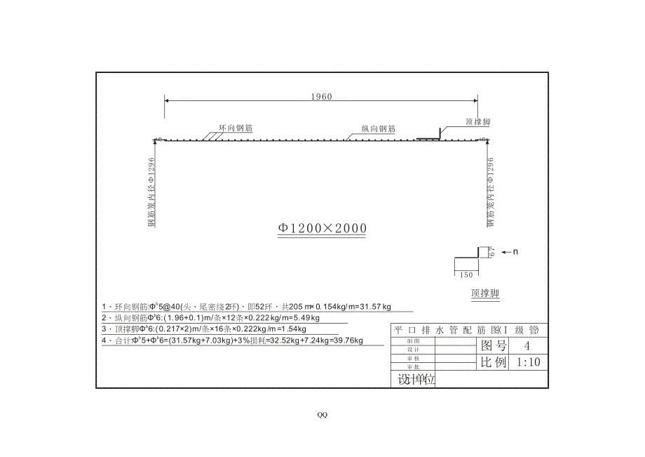 平口排水管钢筋设计配筋图_第5页