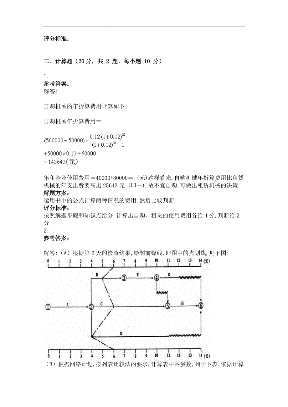 自考（网络教育）工程项目管理作业题及解析_第4页