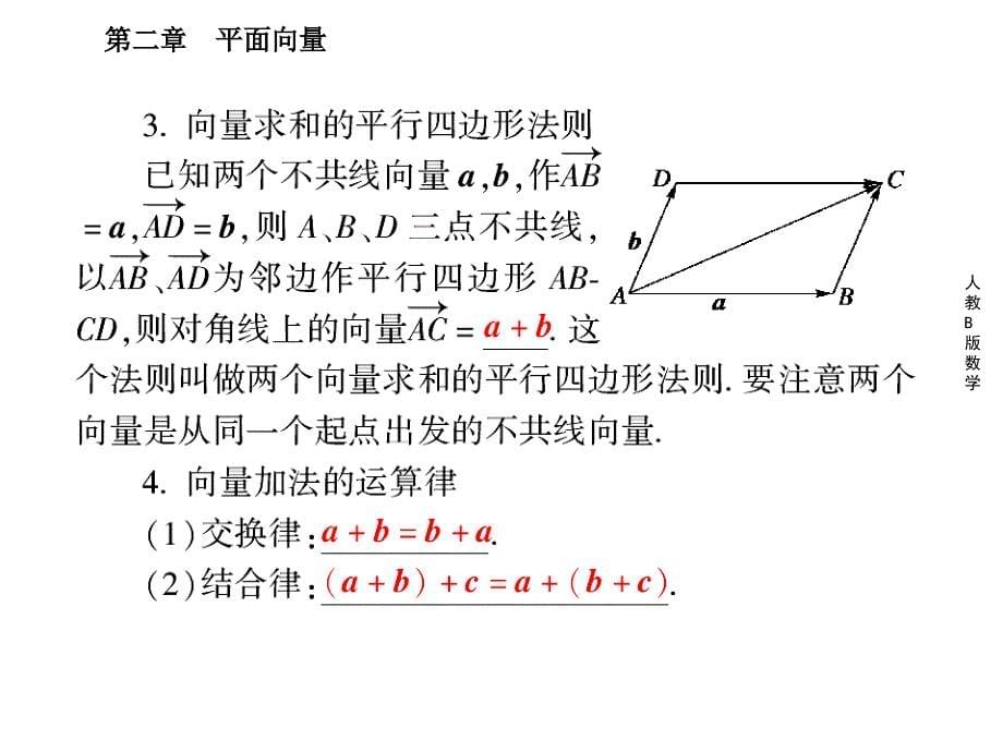 2.1.2向量的加法_课件(人教B版必修4)_第5页