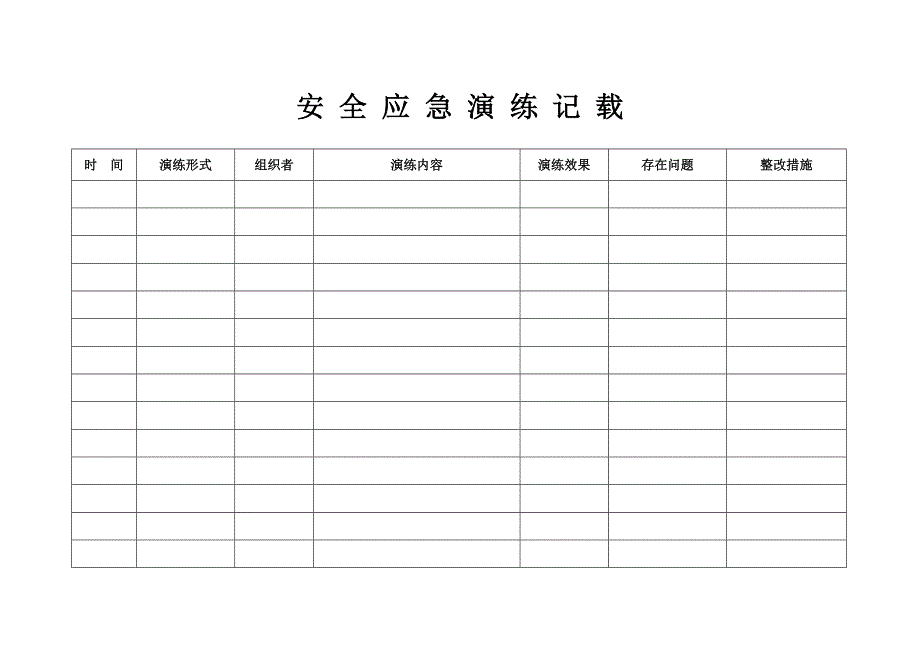 安 全 应 急 演 练 记 载_第1页