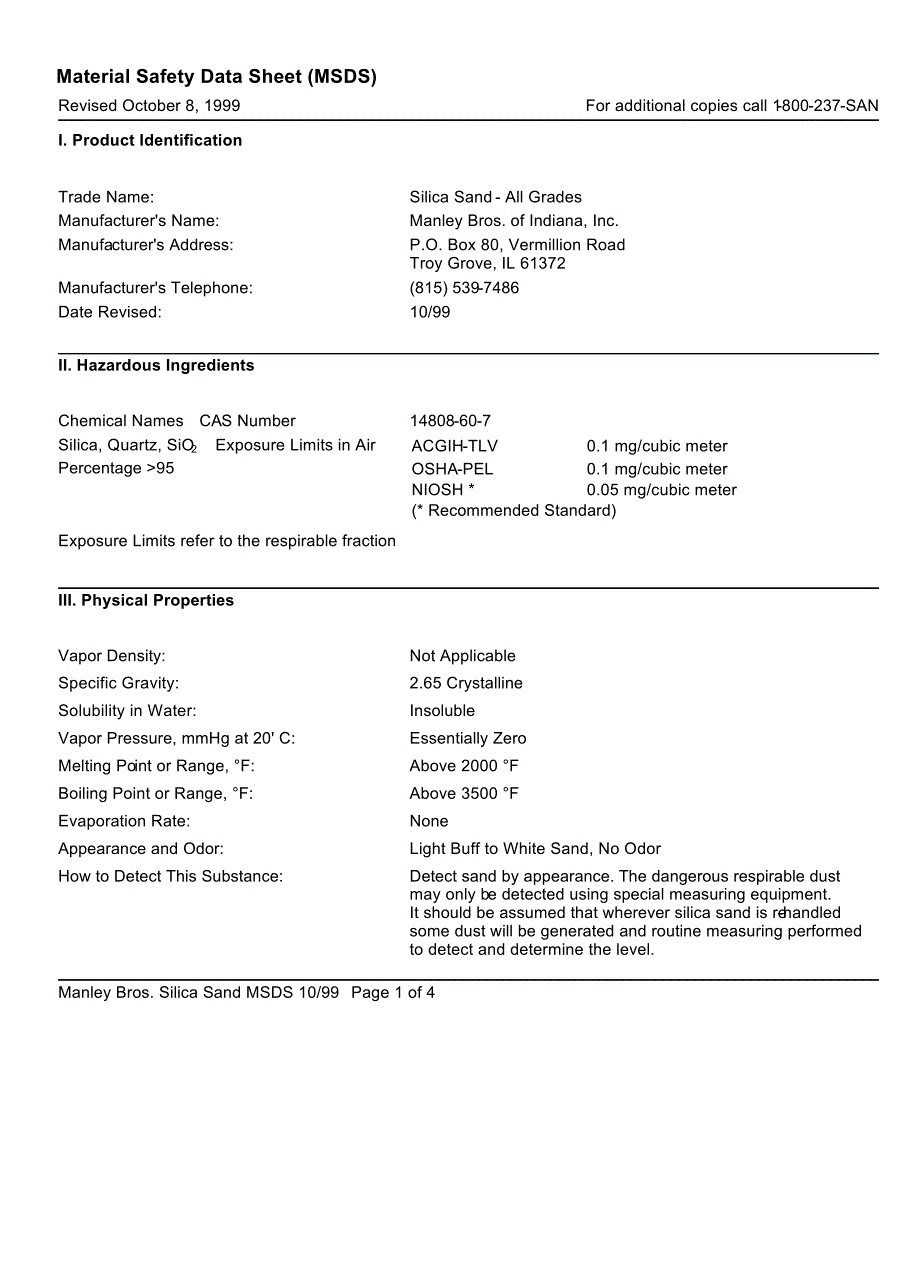 石英砂 msds_第1页