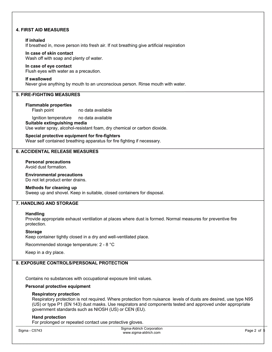 西司他丁钠盐MSDS_第2页