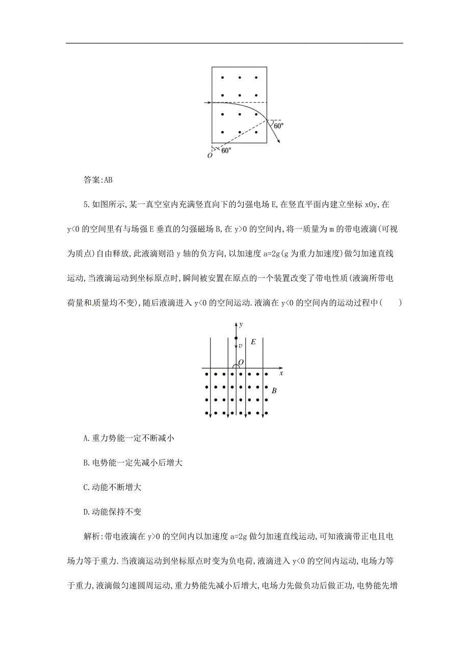 2012届高三物理复习测试：37磁场对运动电荷的作用_第4页