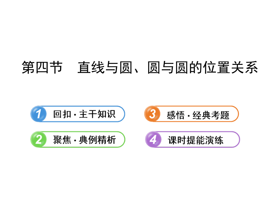 2013版高中全程复习方略配套课件：8.4直线与圆、圆与圆的位置关系(人教a版·数学理)浙江专用_第1页