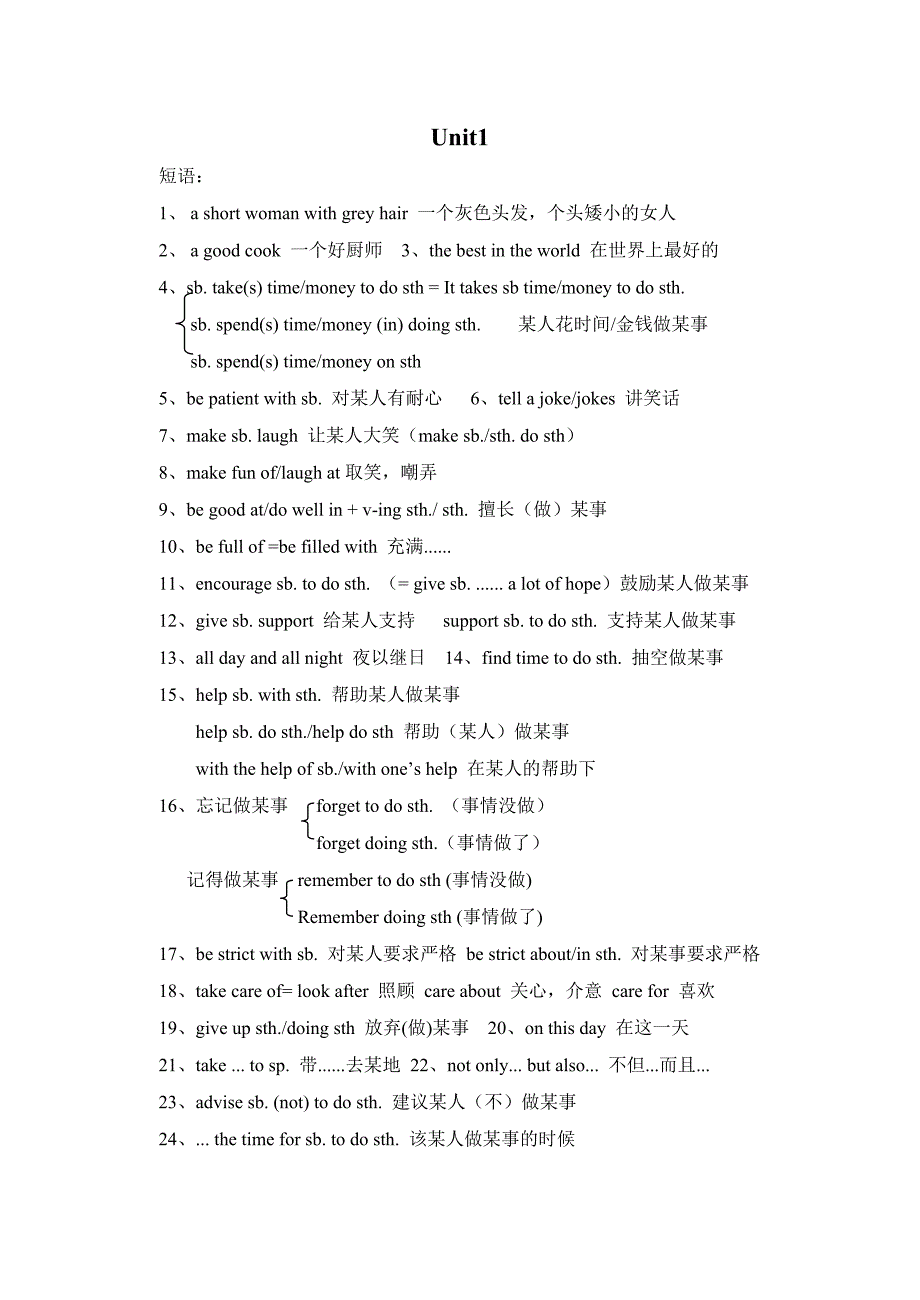 牛津版七年级下英语复习资料1-4_第1页