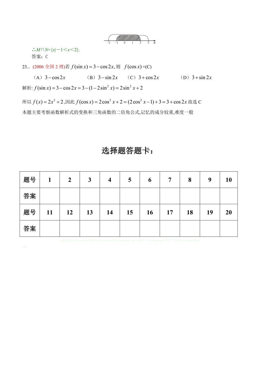 2013届惠州高级中学高三数学理科周测_第5页