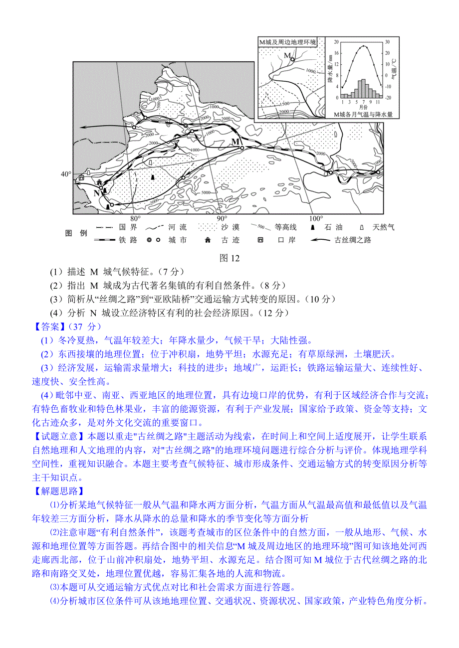 2013高考地理试题分类汇编11 交通运输布局及其影响_第4页