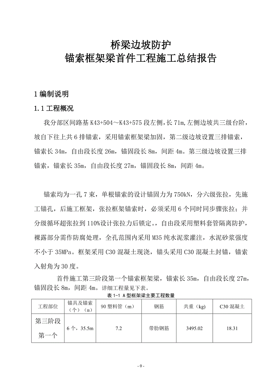 锚索框架梁首件总结报告_第4页