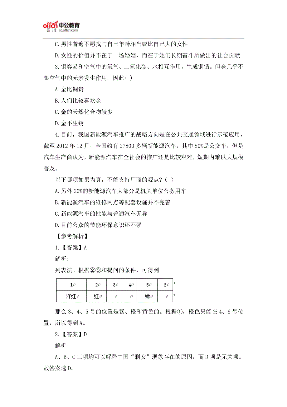 2018四川公务员笔试行测判断推理：逻辑判断题(6.21)_第2页