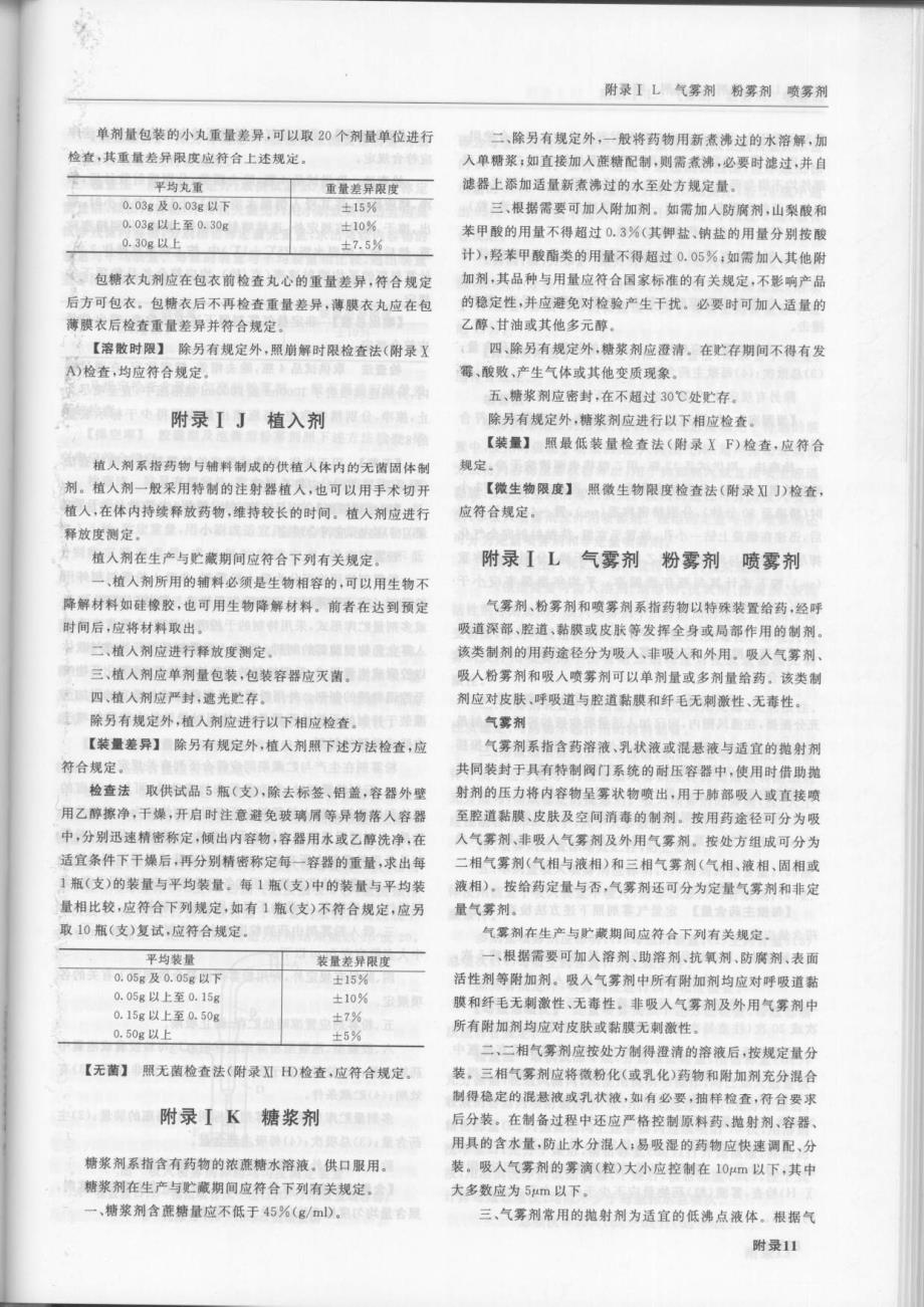 中国药典2005年版(二部)附录ⅰl气雾剂、粉雾剂、喷雾剂_第1页