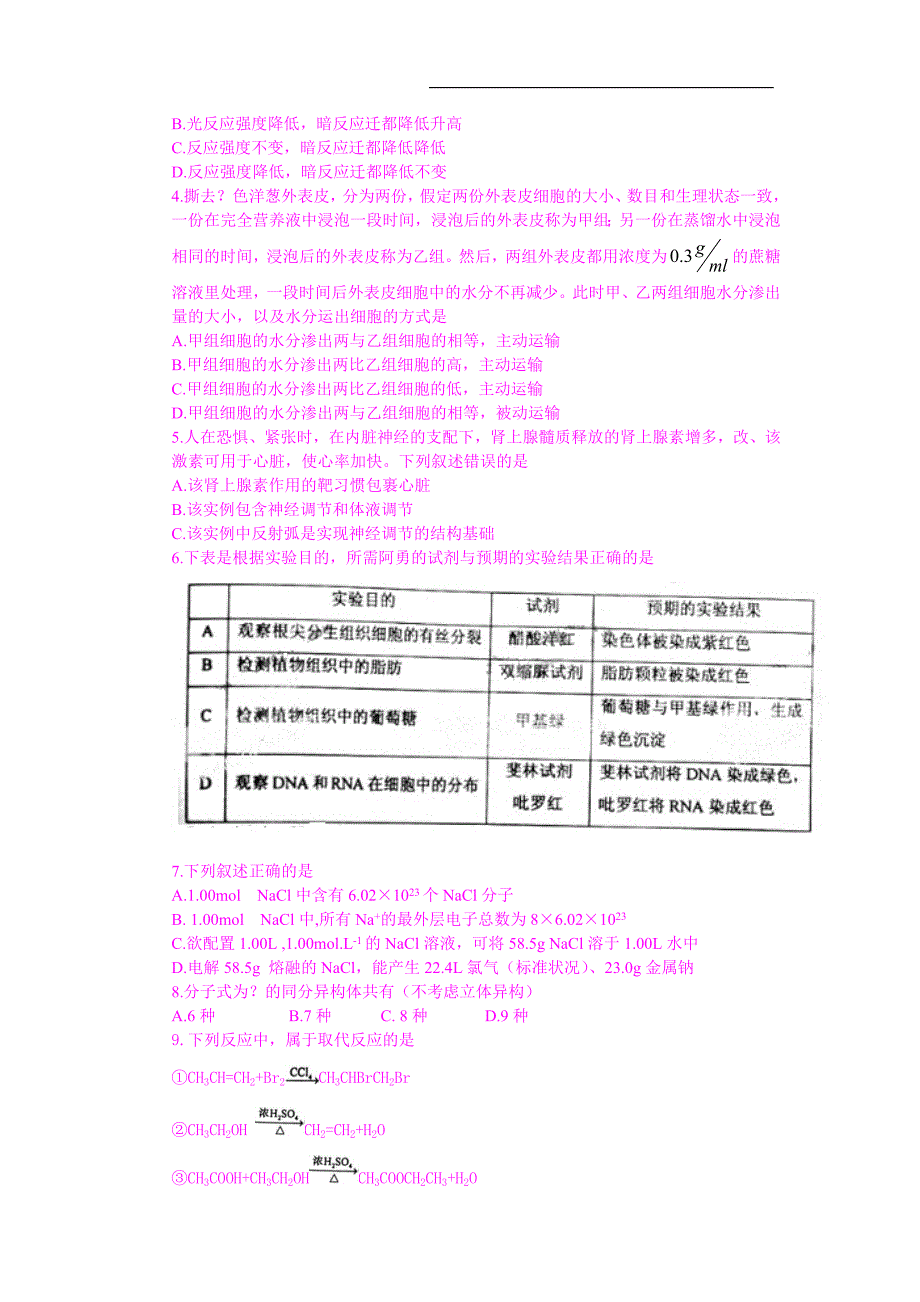 【理综】2011年高考试题——(江西卷)_第2页