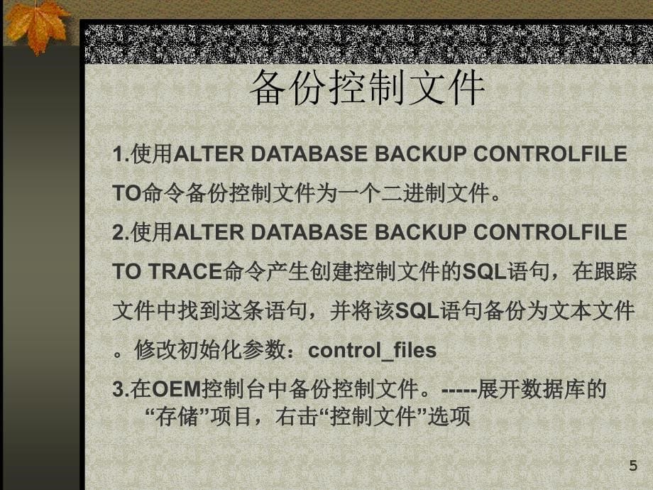 实验二 管理控制文件和重做日志文件_第5页