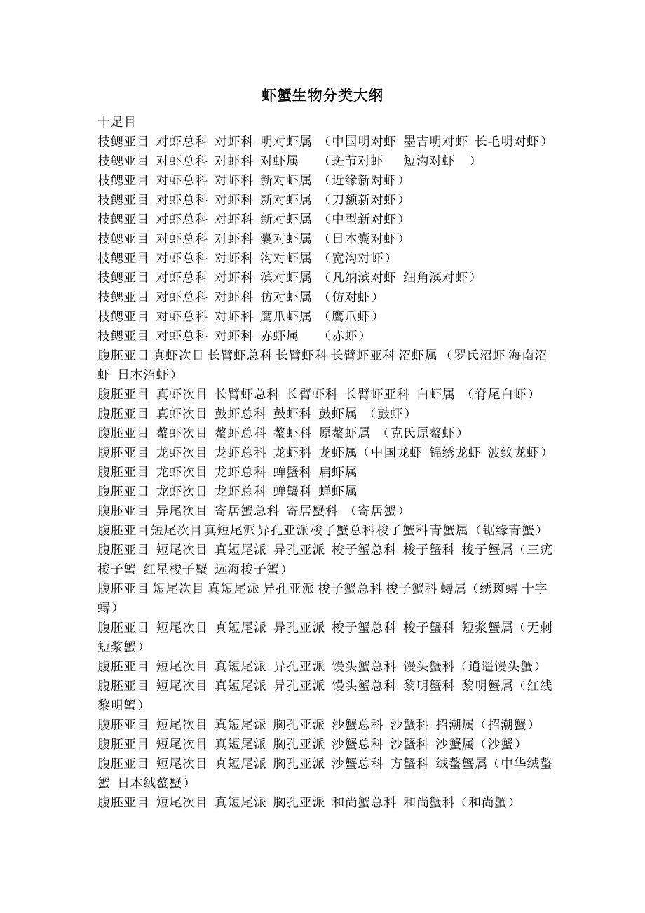 虾蟹生物学分类_第1页