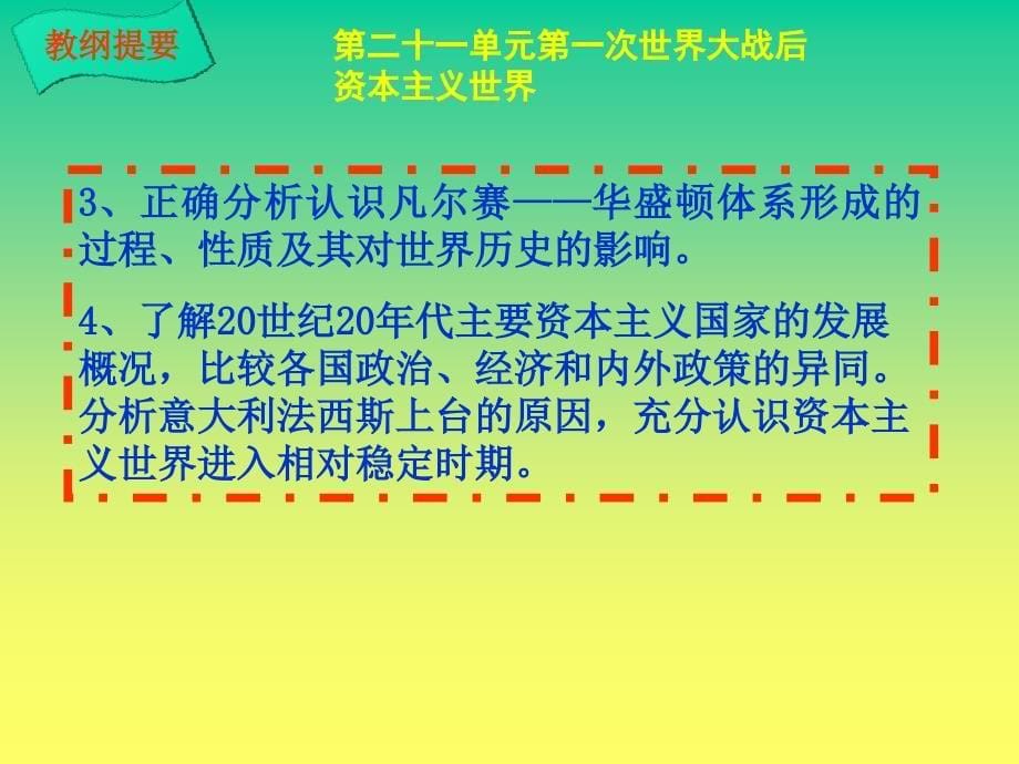 第二十一单元第一次世界大战后资本主义世界_第5页