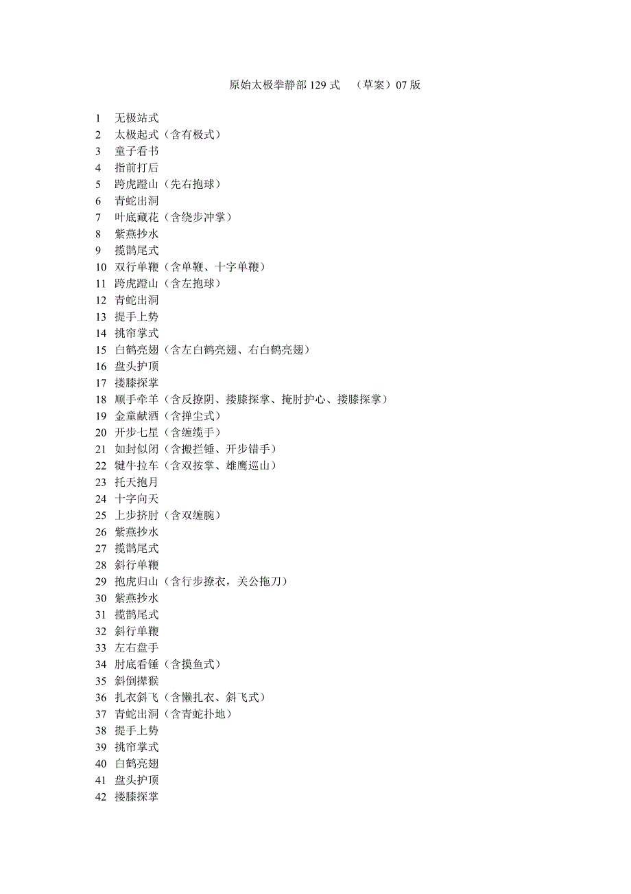 原始太极拳静部129式(草案)07版_第1页