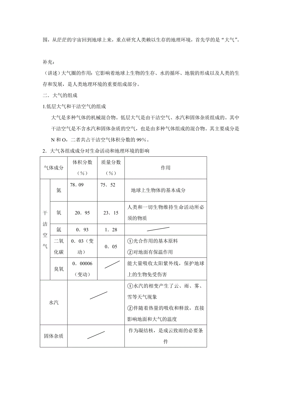 贵州省兴义市天赋中学地理必修一教案：2.1 冷热不均引起大气运动_第2页