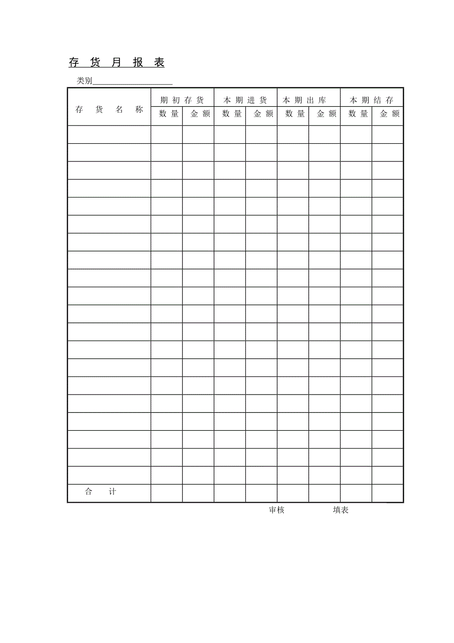 存货月报表_第1页