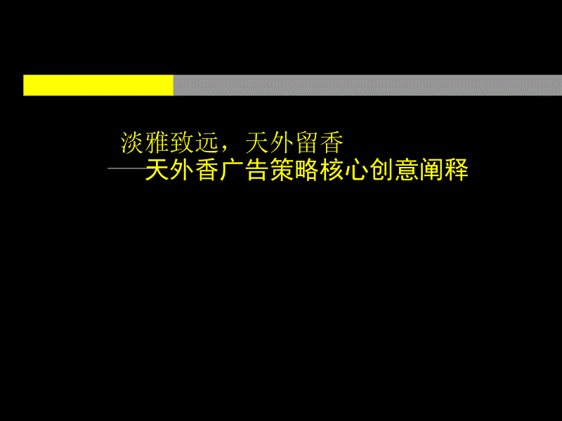 天外香广告策略核心创意阐释_第1页